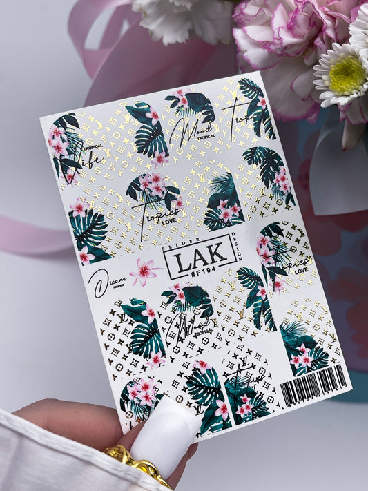 Lak Slider#F194 PEGATINAS PARA UÑAS