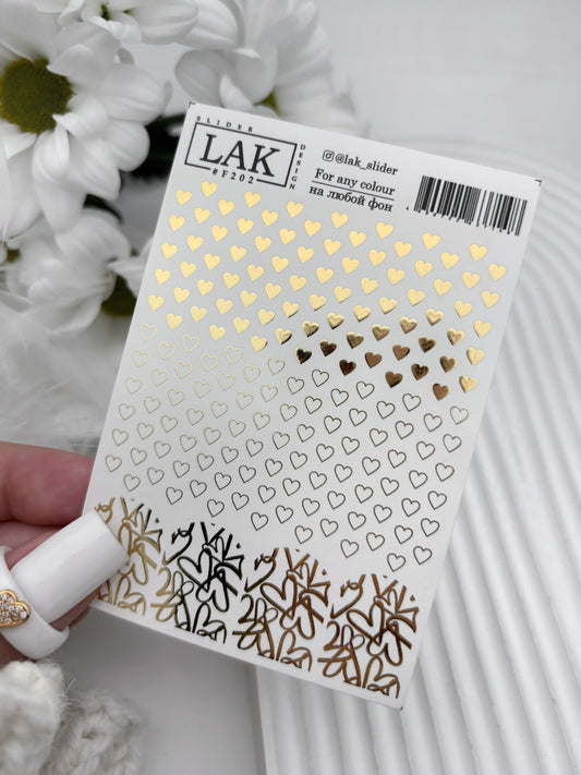 Lak Slider #F202 PEGATINAS PARA UÑAS