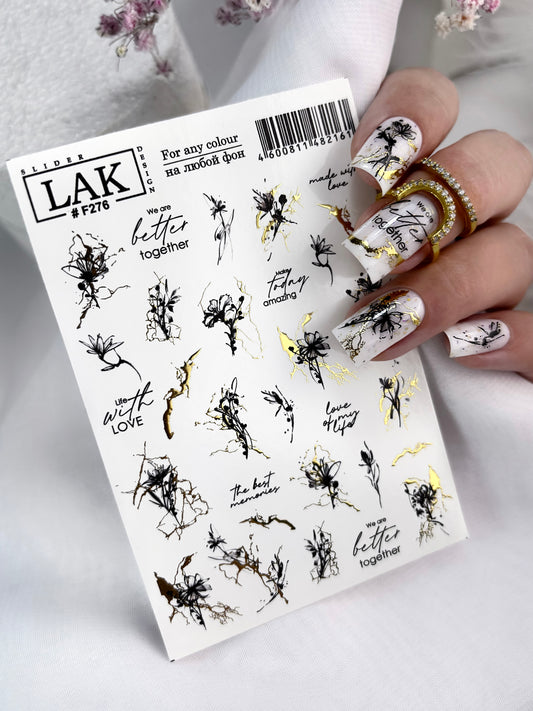 Pegatinas para uñas Lak Slider #F276