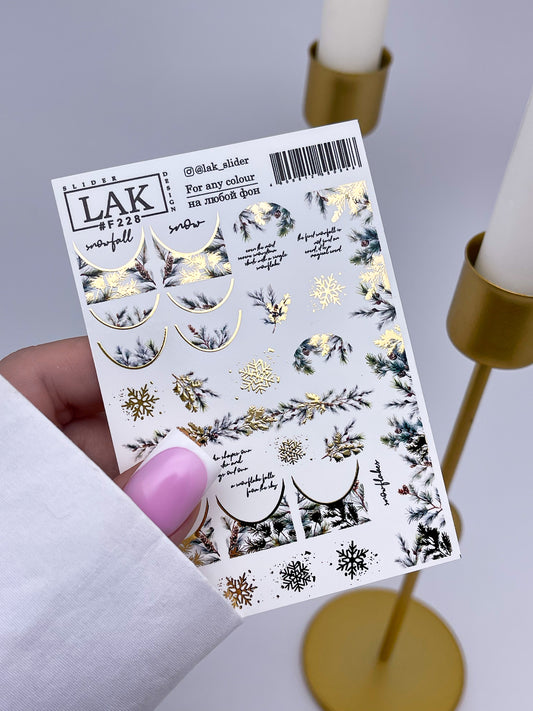 NAVIDAD Lak Slider #F228 Pegatinas Para Uñas