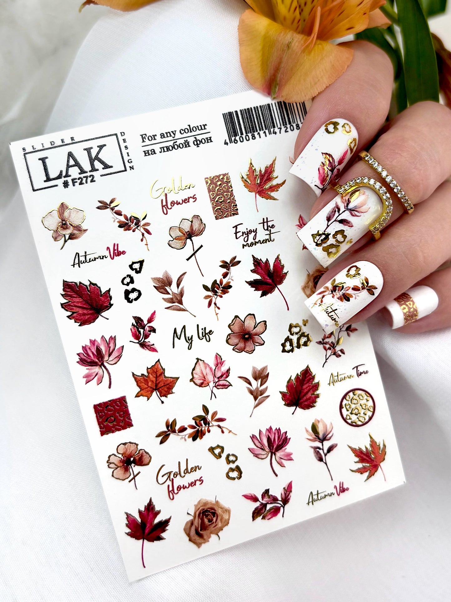 Pegatinas para uñas Lak Slider #F272