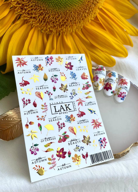 Lak Slider #F082 Pegatinas para uñas